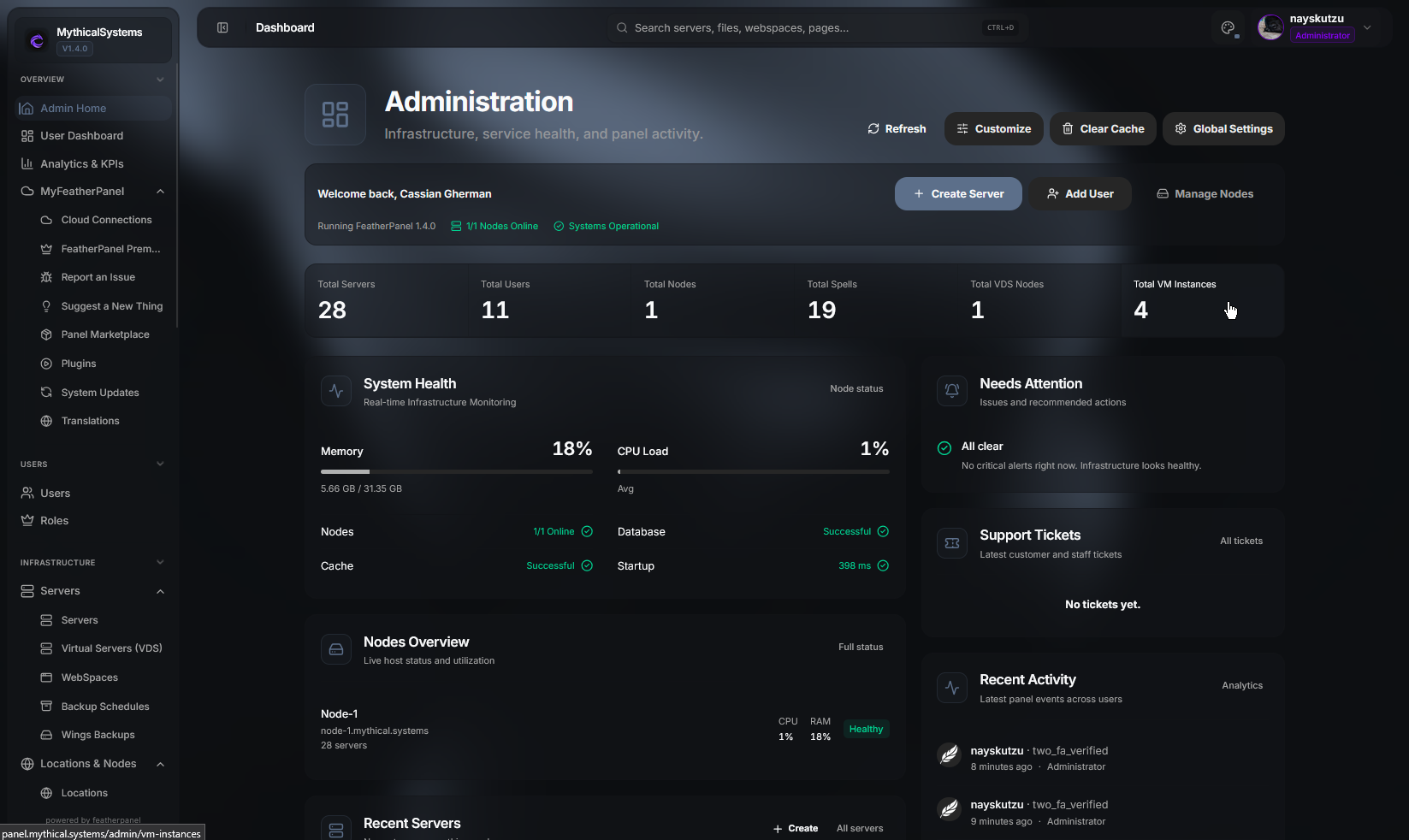 FeatherPanel — Unified Infrastructure Management
